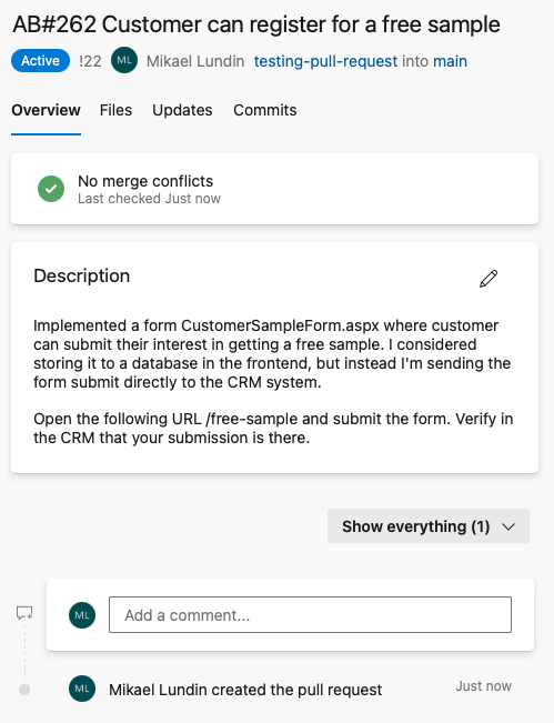 Development – Pull Requests – Klabbet